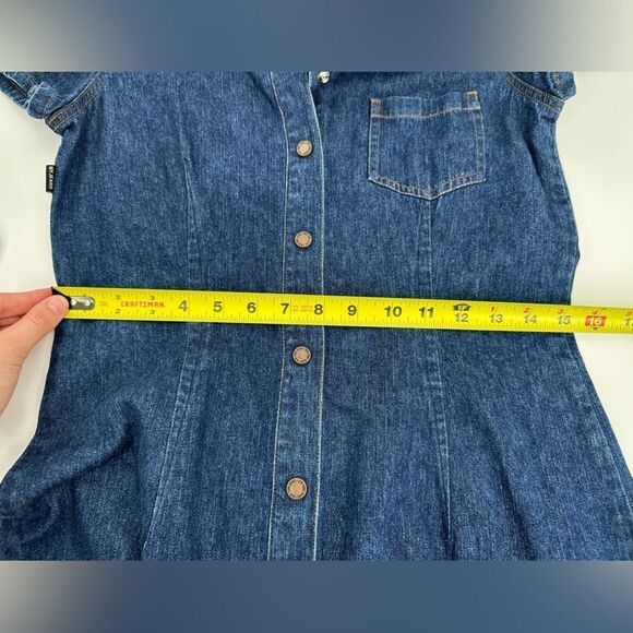 Vtg New York & Company Denim Dress Button Down Y2K 90s Style Size 4 - Picture 7 of 8